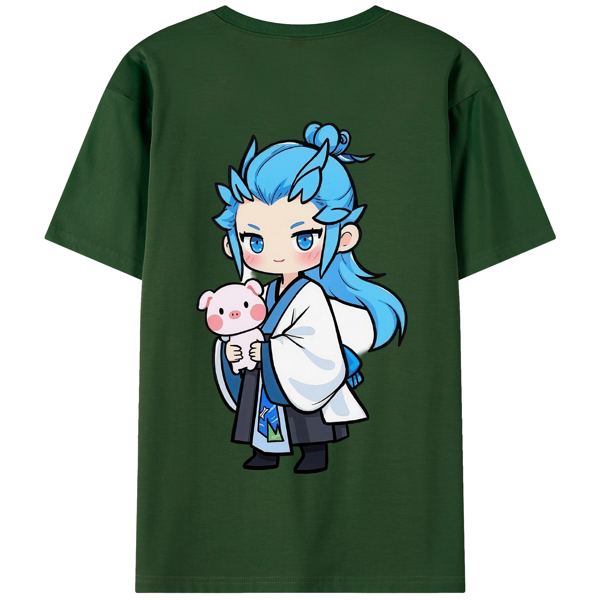 （画像用） Ne Zha 2 ナタ 魔童の大暴れ 綿100％半袖Tシャツ（背面プリント）